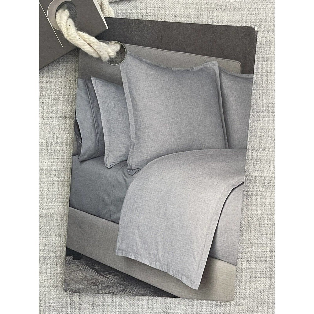 The Threadery Cotton Cashmere European Pillow Sham Light Grey 26" x 26"